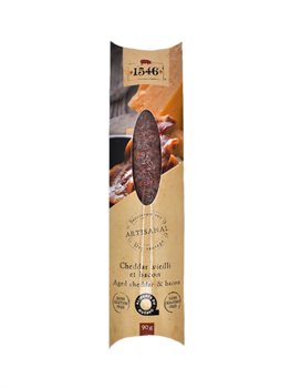 1546 - Saucisson Sec au Cheddar Vieilli et Bacon 