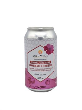 Cru d'abeille - Hydromel Canneberge & Hibiscus Sans Alcool